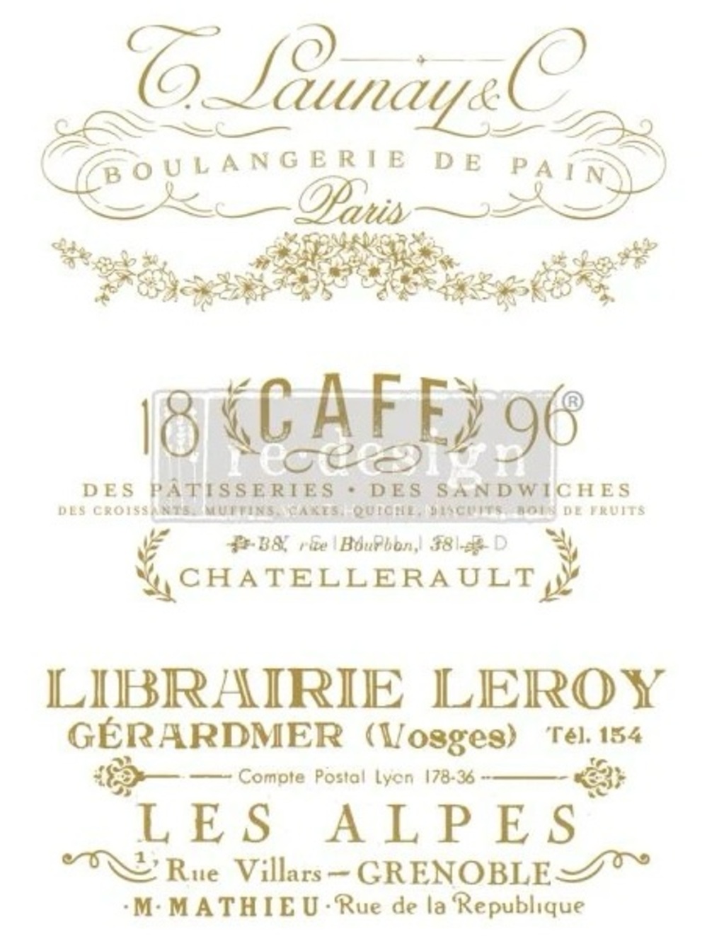 Redesign with Prima Decor Transfer | SOMEWHERE IN FRANCE | 24” x 34”